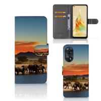 OPPO Reno8 T 4G | Telefoonhoesje | Met pasjeshouder | Olifanten