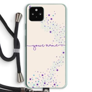 Sterren: Pixel 5a 5G Transparant Hoesje met koord