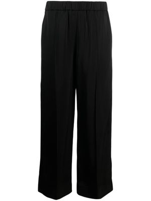 Jil Sander pantalon ample à taille élastiquée - Noir