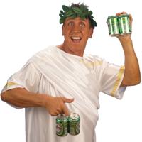 Romeinse lauwerkrans - Set van 2x stuks - groene blaadjes - 60 cm - volwassenen - kunststof