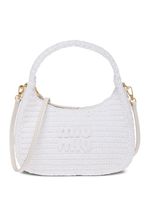 Miu Miu mini sac porté épaule Wander en crochet - Blanc