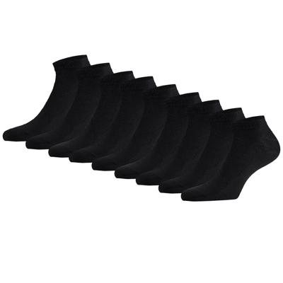 Apollo Sneakersokken Basic Bamboo Zwart 9-pack-39/42