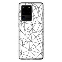 Geometrische lijnen zwart: Samsung Galaxy S20 Ultra Tough Case