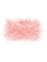 LIU JO ostrich-feather cropped top - Rose