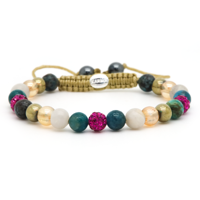 Karma Armband Spiral Emilia XS Fuchsia Crystal