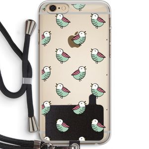 Vogeltjes: iPhone 6 PLUS / 6S PLUS Transparant Hoesje met koord