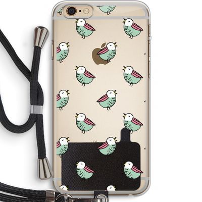 Vogeltjes: iPhone 6 PLUS / 6S PLUS Transparant Hoesje met koord