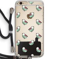 Vogeltjes: iPhone 6 PLUS / 6S PLUS Transparant Hoesje met koord
