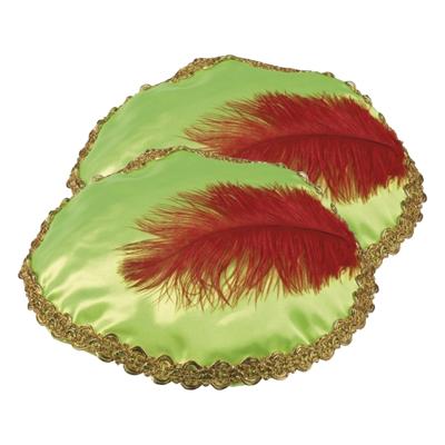 Boland Pietenmuts - 2x - groen - met veer - kinderen - sinterklaasfeest