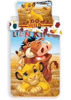 Disney The Lion King Dekbedovertrek Simba Timon en Pumba - 140 x 200 cm - thumbnail