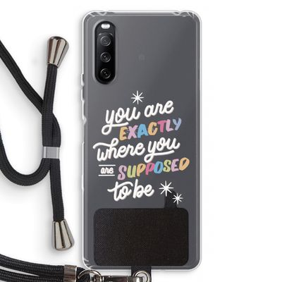 Right Place: Sony Sony Xperia 10 III Transparant Hoesje met koord