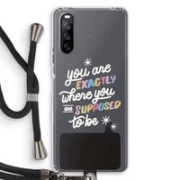 Right Place: Sony Sony Xperia 10 III Transparant Hoesje met koord