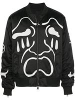 Haculla veste bomber Scream à broderies - Noir