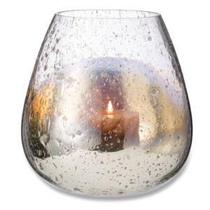 Blokker vaas Stone Bubble - zilver - 21x21 cm