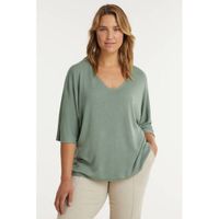 z-one fijngebreide top Juliet groen - thumbnail