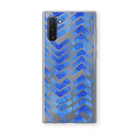 Blauwe pijlen: Samsung Galaxy Note 10 Transparant Hoesje