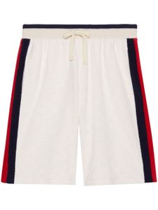 Gucci short en coton à logo GG - Blanc