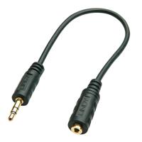 LINDY 35699 35699 Jackplug Audio Adapterkabel [1x Jackplug male 3,5 mm - 1x Jackplug female 2,5 mm] Zwart
