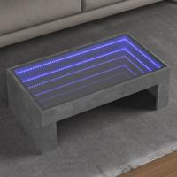 Salontafel met Infinity LED 90x50x30 cm betongrijs Salontafel met Infinity LED 90x50x30 cm betongrijs
