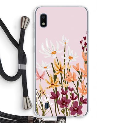 Painted wildflowers: Samsung Galaxy A10 Transparant Hoesje met koord