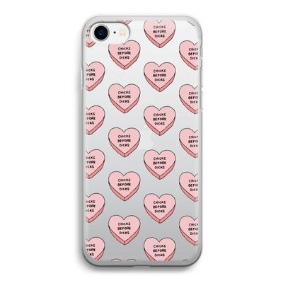 Chicks before dicks: iPhone SE 2020 Transparant Hoesje
