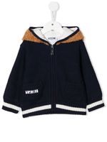 Moschino Kids veste zippée à motif Teddy Bear - Bleu