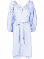 Stella McCartney robe mi-longue à rayures - Bleu - thumbnail