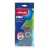 Schuurspons Vileda glitzi Roestvrij staal Gesorteerde kleuren (Elimineert de meest gecompliceerde en opgedroogde vlekken) (2 Stu