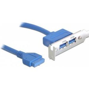 DeLOCK 82976 USB 3.0 19-pin - 2 x USB 3.0-A