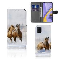 Samsung Galaxy A51 | Telefoonhoesje | Met pasjeshouder | Paarden