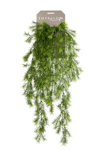 Kunstplant asparagus hanging bush 75cm - Emerald