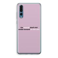 uw waarde daalt niet: Huawei P20 Pro Transparant Hoesje