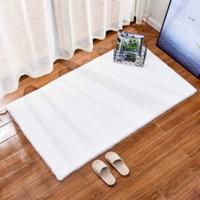 Deken kunstmatige konijn haar tapijt anti-slip vloermatten voor woonkamer slaapkamer balkon huis decoratie grootte: 400x600mm (wit)