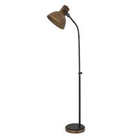 Vloerlamp Imbert hout bruin zwart
