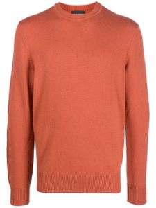 Emporio Armani pull en laine vierge à logo brodé - Orange