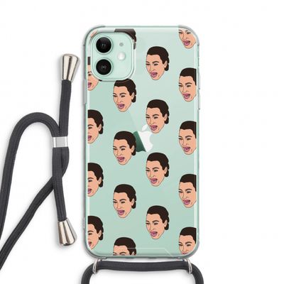 Ugly Cry Call: iPhone 11 Transparant Hoesje met koord