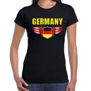 Germany landen t-shirt Duitsland zwart voor dames