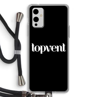 Topvent Zwart: OnePlus 9 Transparant Hoesje met koord