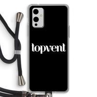Topvent Zwart: OnePlus 9 Transparant Hoesje met koord