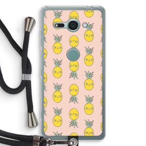 Ananas: Sony Xperia XZ2 Compact Transparant Hoesje met koord