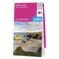 Wandelkaart - Topografische kaart 001 Landranger Shetland - Yell - Uns