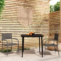 3-delige Tuinset grijs