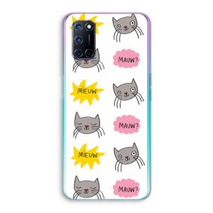 Meow: Oppo A52 Transparant Hoesje