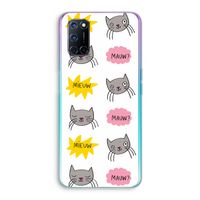 Meow: Oppo A52 Transparant Hoesje Meow: Oppo A52 Transparant Hoesje