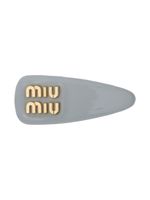 Miu Miu barrette en cuir verni - Argent - thumbnail