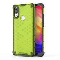 Schokbestendige honingraat PC + TPU Case voor Xiaomi Redmi 7 (groen)