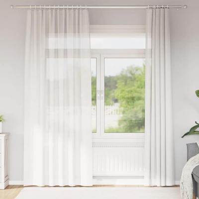 Gordijnen met lussen 2 st 140x245 cm wit