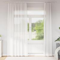 Gordijnen met lussen 2 st 140x245 cm wit