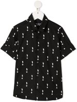 Neil Barrett Kids chemise à imprimé graphique - Noir