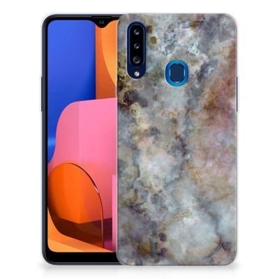 Samsung Galaxy A20s | TPU | Siliconen hoesje | Marmer Grijs